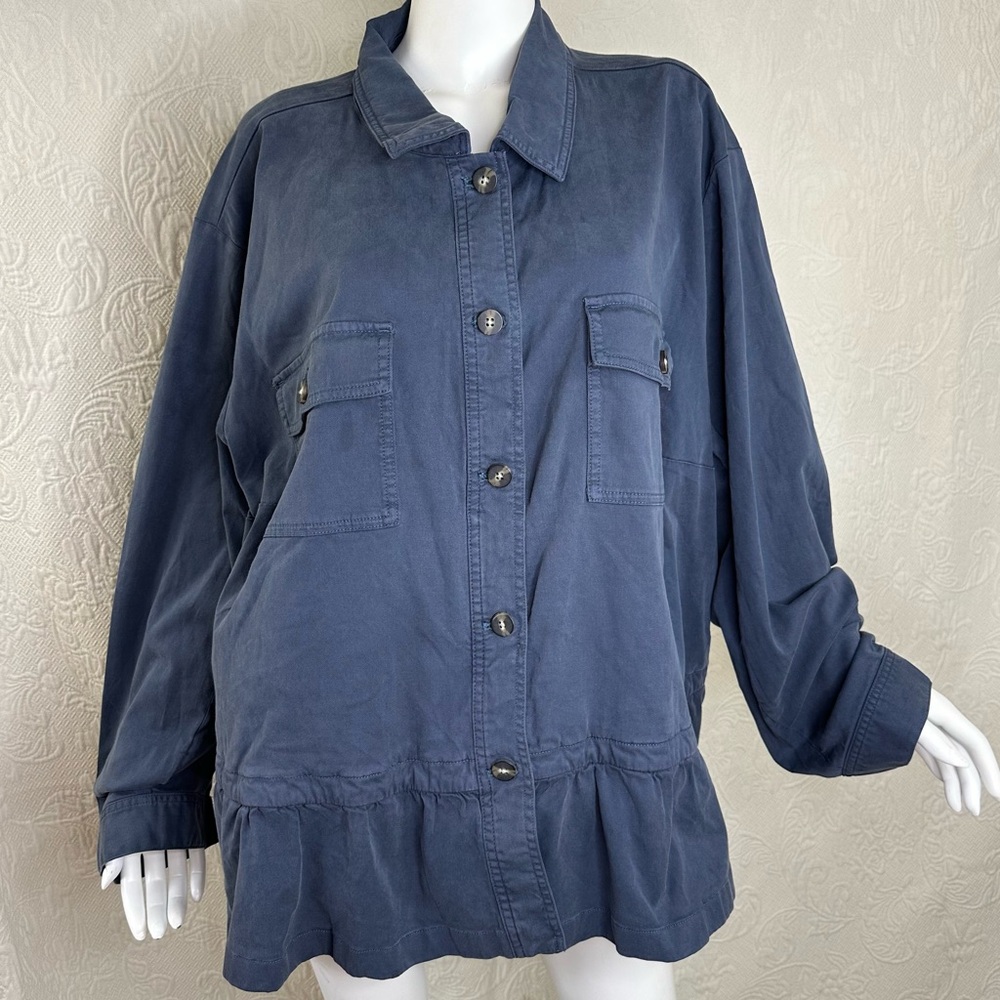 J. Jill NWT Extrasoft Chino Peplum Jacket